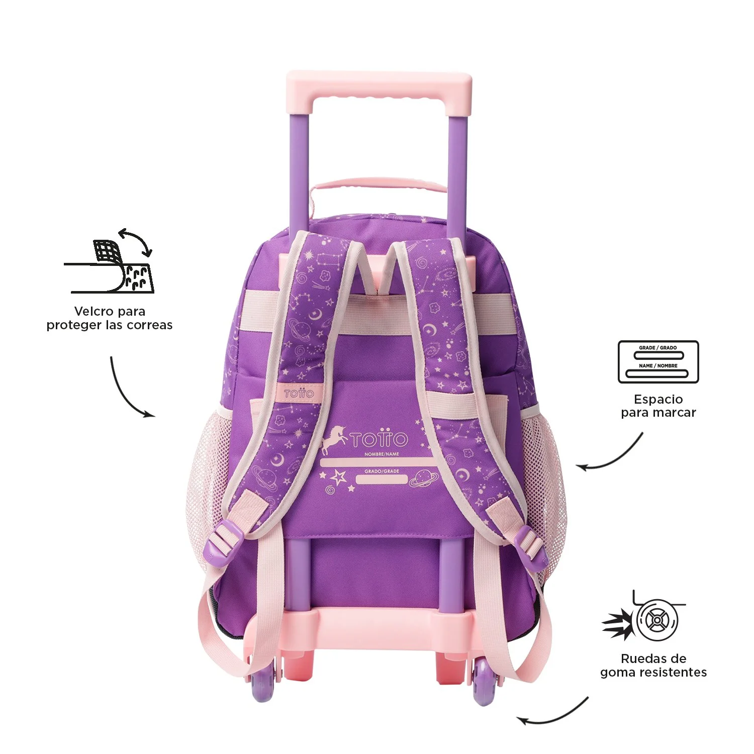 Mochila Escolar Mediana Con Ruedas Rue Bomper Reef Friends Talla M - Totto - Imagen 5