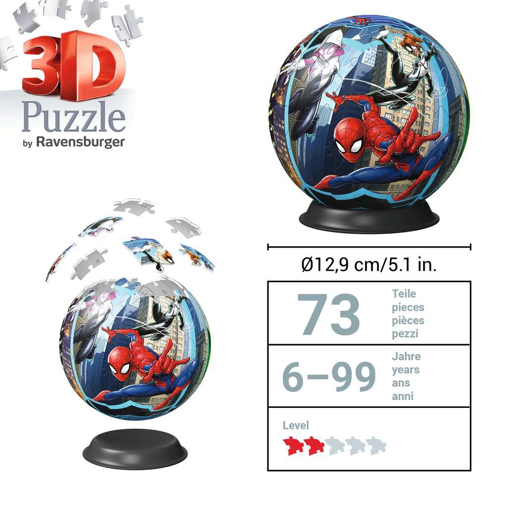 Puzzle Spider-Man 3D Redondo - Ravensburger - Imagen 6